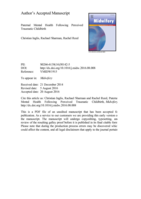 Paternal Mental Health Following Perceived Traumatic Childbirth