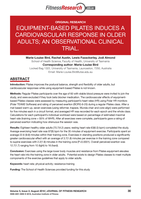Equipment-based Pilates induces a cardiovascular response in older adults; an observational clinical trial