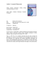 Online nutrition information seeking among Australian primigravid women