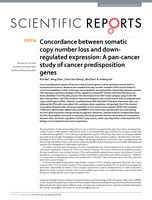 Concordance between somatic copy number loss and downregulated expression: A pan-cancer study of cancer predisposition genes