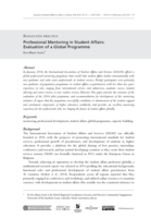 Professional Mentoring in Student Affairs: Evaluation of a Global Programme
