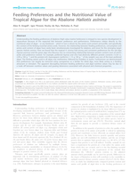Feeding preferences and the nutritional value of tropical algae for the abalone Haliotis asinina