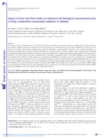 Impact of food and fluid intake on technical and biological measurement error in body composition assessment methods in athletes