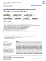 Multifunctional perennial production systems for bioenergy: performance and progress