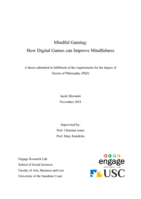 Mindful Gaming: How Digital Games can Improve Mindfulness