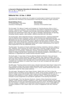 Editorial Vol. 12 Iss. 1 2018