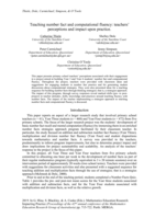 Teaching number fact and computational fluency: teachers’ perceptions and impact upon practice
