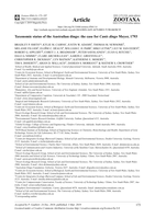 Taxonomic status of the Australian dingo: the case for Canis dingo Meyer, 1793