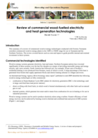 Review of commercial wood-fuelled electricity and heat generation technologies. CRC for Forestry, Harvesting and Operations Bulletin 7, April 2010