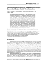 Tree Species Identification via 1H NMR Fingerprinting of Supercritical Carbon Dioxide Wood Extractives