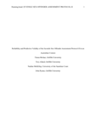 Reliability and Predictive Validity of the Juvenile Sex Offender Assessment Protocol-II in an Australian Context
