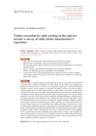 Timber extraction by cable yarding on flat and wet terrain: a survey of cable yarder manufacturer’s experience