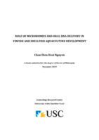 Role of Microbiomes and Oral DNA Delivery in Finfish and Shellfish Aquaculture Development