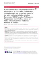 A new species of sucking louse Hoplopleura villosissima n. sp. (Psocodea: Phthiraptera: Hoplopleuridae) and a new host record of the spiny rat louse Polyplax spinulosa Burmeister, 1839 (Psocodea: Phthiraptera: Polyplacidae) from the long-haired rat Rattus villosissimus Waite (Rodentia: Muridae) in Australia