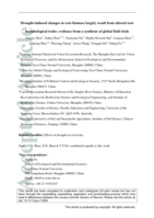 Drought‐induced changes in root biomass largely result from altered root morphological traits: evidence from a synthesis of global field trials