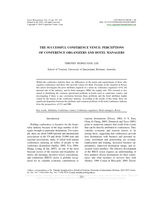 The successful conference venue: Perceptions of conference organizers and hotel managers