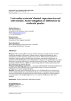 University students' alcohol expectancies and self-esteem: An investigation of difference by students' gender