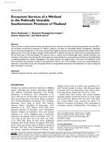 Ecosystem Services of a Wetland in the Politically Unstable Southernmost Provinces of Thailand