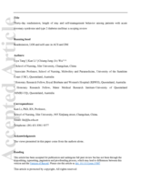 Thirty‐day readmission, length of stay and self‐management behavior among patients with acute coronary syndrome and type 2 diabetes mellitus: a scoping review