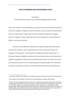 Police informers and professional ethics