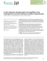 In silico detection of polymorphic microsatellites in the endangered Isis tamarind, Alectryon ramiflorus (Sapindaceae)