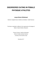 Disordered eating in female physique athletes