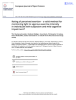 Rating of perceived exertion – a valid method for monitoring mild to moderate exercise intensity in individuals with subjective and mild cognitive impairment
