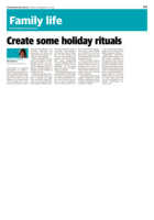 Create some holiday rituals