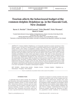 Tourism affects the behavioural budget of the common dolphin Delphinus sp. in the Hauraki Gulf, New Zealand