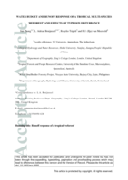 Water budget and run‐off response of a tropical multispecies “reforest” and effects of typhoon disturbance