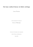 On base radical theory in finite settings