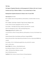 The impact of inpatient education on self-management for patients with acute coronary syndrome and type 2 Diabetes Mellitus: A cross-sectional study in China