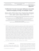 California Current seascape influences juvenile salmon foraging ecology at multiple scales