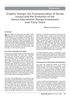 Graphic Design, the Communication of Social Issues and the Evolution of the Social Alternatives Design Framework over Forty Years