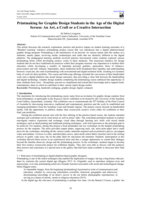 Printmaking for Graphic Design Students in the Age of the Digital Screen: An art, a craft or a creative intersection