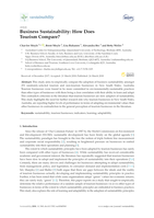 Business sustainability: How does tourism compare?