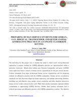 Preparing Human Service Students For Lesbian, Gay, Bisexual, Transgender, And Queer (Lgbtq) Affirmative Practice In An Online Classroom Setting