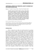 Antifungal effects of hinokitiol and its sodium salt for wood protection