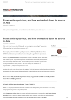 Prawn white spot virus, and how we tracked down its source in Asia