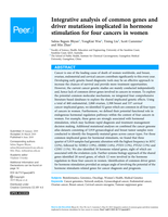 Integrative analysis of common genes and driver mutations implicated in hormone stimulation for four cancers in women
