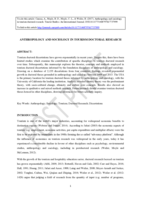Anthropology and sociology in tourism doctoral research