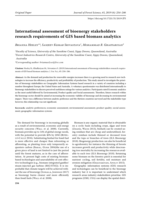 International assessment of bioenergy stakeholders research requirements of GIS based biomass analytics