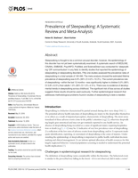 Prevalence of sleepwalking: A systematic review and meta-analysis