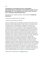 Differences in the Interpretation of a Modernized Mediterranean Diet Prescribed in Intervention Studies for the Management of Type 2 Diabetes: How Closely Does This Align With a Traditional Mediterranean Diet?
