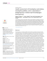 Health assessment of Conolophus subcristatus, Conolophus pallidus, and C. subcristatus X Amblyrhynchus cristatus hybrid (Galápagos land iguanas)
