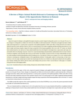 A Review of Major Animal Models Relevant to Contemporary Orthopaedic Repair of the Appendicular Skeleton in Humans (Part 2: osteoporotic bone and imaging studies)