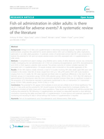 Fish oil administration in older adults: is there potential for adverse events? A systematic review of the literature
