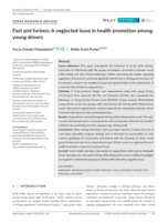 Fast and Furious: A neglected issue in health promotion among young drivers