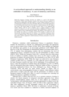 A sociocultural approach to understanding identity as an embedder-of-numeracy: A case of numeracy and history
