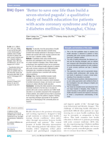 ‘Better to save one life than build a seven-storied pagoda’: a qualitative study of health education for patients with acute coronary syndrome and type 2 diabetes mellitus in Shanghai, China